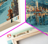 Kamloops, Canada Panoramic Canvas Print, Kamloops, Canada Painting, Canada Art, Kamloops Travel Poster, Travel Art, Vacation Gift