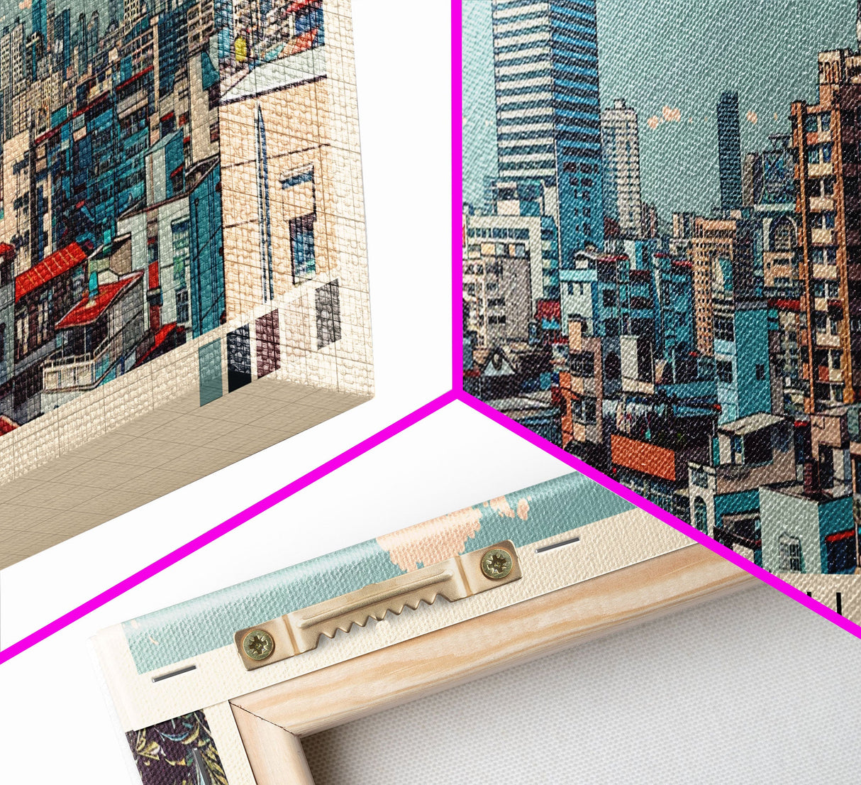 Kaohsiung, Taiwan Panoramic Canvas Print, Kaohsiung, Taiwan Painting, Taiwan Art, Kaohsiung Travel Poster, Travel Art, Vacation Gift