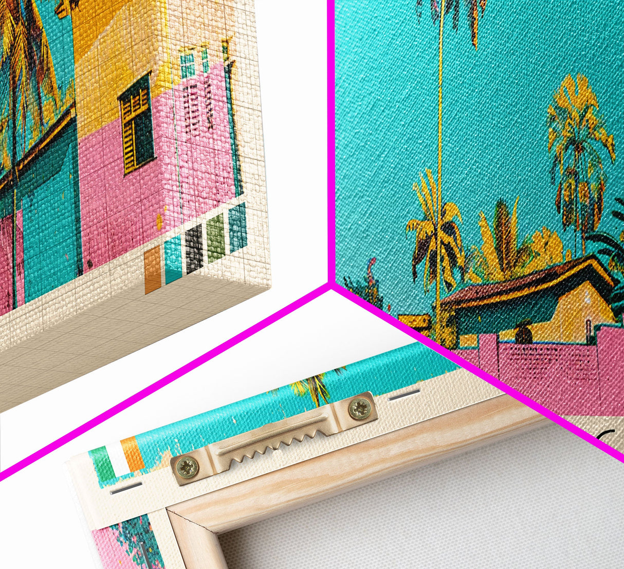 Korhogo, Ivory Coast Panoramic Canvas Print, Korhogo, Ivory Coast Painting, Ivory Coast Art, Korhogo Travel Poster, Travel Art, Vacation Gift