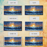 Mosaic Wall Art, Nature Art Print, Abstract Wall Art, Winter Wall Art, Canvas Print, Wall Hanging, Landscape Art, Teacher Gift, Room Decor
