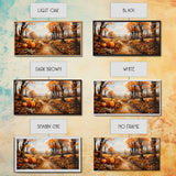 Pumpkin Wall Art, Fall Wall Decor, Nature Art, Trees Art, Canvas Print, Wall Hanging, Panoramic Art, Country Home Decor, Office Prints