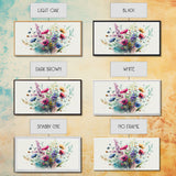 Wildflowers, Watercolor Floral Print, Framed Canvas Art, Beautiful watercolor flower art