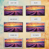 Lavender Fields, Framed Canvas Print, Purple Art, Southwestern Decor, Farmhouse Art, Centerpiece Art, Digital Wall Art, Landacape Painting