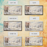 Winter Landscape, Lake Wall Art, Winter Wonderland, Panoramic Landscape, Wall Art, Canvas Wall Art, Landscape Art Print, Lakehouse Gift