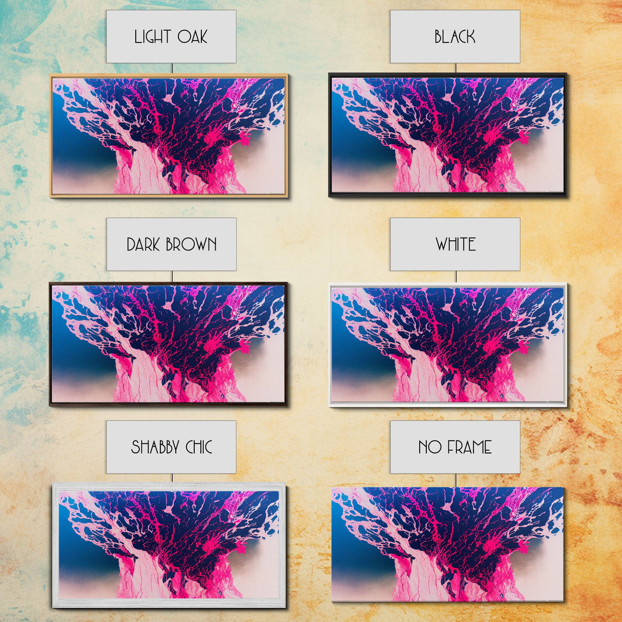 Neon Pink Explosion, Trippy Psychedelic Art, Ready To Hang Canvas Print, Framed Canvas Wall Art