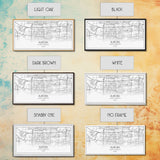Aurora Street Map, Illinois Map, Map Print, Modern Art, Wall Art, Canvas Print, Room Décor For Teens, Cool Wall Art, Fun Gift, Classroom Art