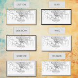 Brownsville Street Map, Texas Map, Map Print, Modern Art, Wall Art, Canvas Art, Realtor Closing Gift, Wall Décor Over The Bed, Couples Gift