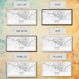 Durham Street Map, North Carolina Map, Map Art, Minimalist Art, Wall Art, Canvas Art, Trendy Room Décor, Bar Room Décor, Teacher Gift