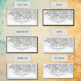 Huntington Beach City Map, California Map, Map Art, Modern Art, Wall Art, Canvas Art, Coastal Wall Art, Ocean Wall Art, Travel Gifts For Men