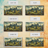 Haunted Cemetery Halloween Prop Framed Canvas Print | Spooky Season | Spooky Wall Art | Halloween Decor | Creepy Art Prints