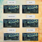 Haunted Graveyard Framed Canvas Print, Starry Night Van Gogh Inspired Halloween Decor, Spooky Vibes Halloween Gift