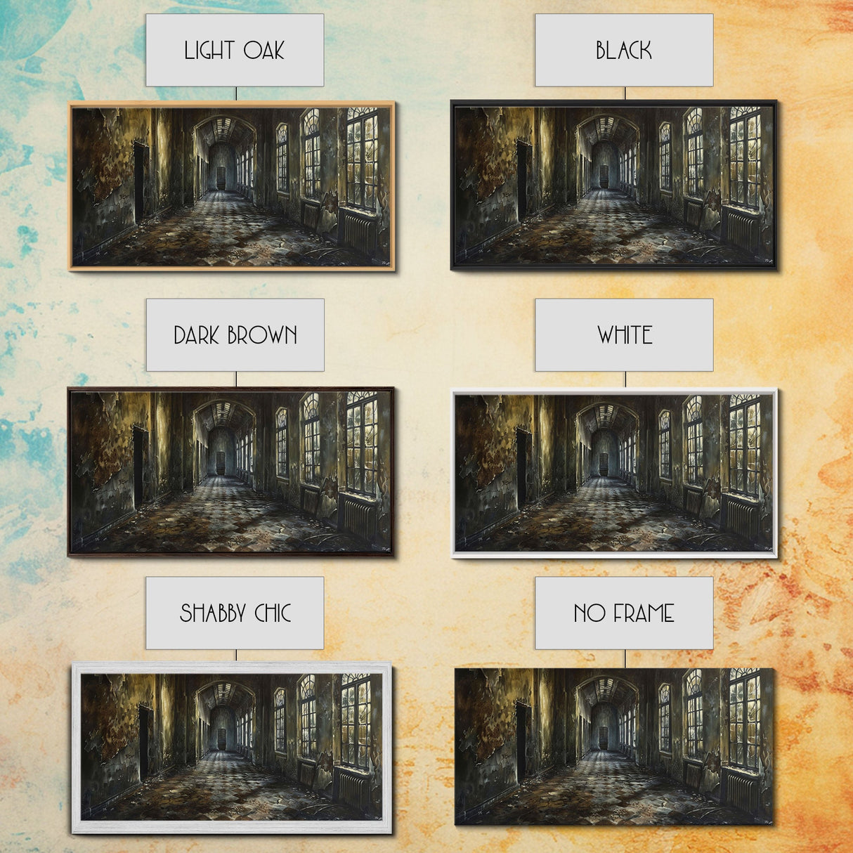 Insane Asylum Canvas Print, Wood Framed Wall Art, Creepy Dark Academia Spooky Season, Spooky Vibes, Halloween Prop Gift Idea