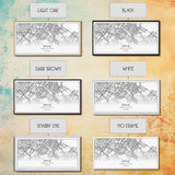 Irvine City Map, California Map, Map Art, Modern Art, Wall Art, Canvas Art, Bedroom Wall Décor, Engagement Gift, Tiny Home Décor, Home Décor