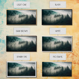 Foggy Forest wall art, relaxing art, zen art, framed canvas print, foggy landscape, trendy decor