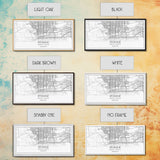 Spokane City Map, Washington Art, Map Print, Modern Wall Art, Wall Art, Canvas Art, Family Room Wall Art, Landscape Art Print, Military Gift