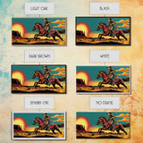 Cowboy Riding Through Desert, Southwestern Landscape Art, Framed Canvas Print, Boho Decor, Desert Art, Rustic Wall Art