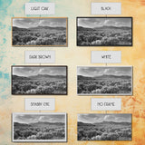 Mountain Range with Rolling Hills and Sagebrush, Framed Canvas Print Farmhouse Living Room Wall Art, Rustic Home Decor, Scenic Landscape Art