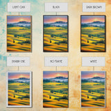 Italian Countryside at Sunset, Italy Art, Framed Canvas Print, Ready To Hang Framed Wall Art, Living Room Wall Hanging