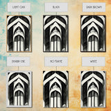 Black And White Art Print, Art Deco Architecture, Framed Canvas Print, Ready To Hang Framed Wall Art, Living Room Wall Hanging
