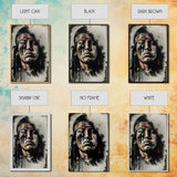 Brutal Graffiti Art, Native American Warriors Portrait, Framed Canvas Print
