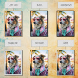 Border Collie Wall Print, Dog Wall Art, Dog With Shades, Pink Hoodie, Funny Art, Framed Wall Art, Framed Canvas, Wall Print, Wall Canvas
