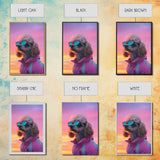Shih Tzu Wall Print, Dog Wall Art, Dog Sunglasses, Dog In Pink Tracksuit, Funny Art, Framed Wall Art, Framed Canvas, Wall Print, Wall Canvas