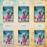 Shih Tzu In Sunglasses Pink Tracksuit Wall Print, Dog Portrait, Dog Art Print, Framed Wall Art, Framed Canvas, Wall Print, Wall Canvas