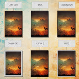 Los Angeles, California at sunset, canvas print, ready to hang wall art