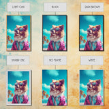 Pomeranian In Pink Shirt Sunglasses Wall Print, Beach Art, Dog Print, Dog Portrait, Framed Wall Art, Framed Canvas, Wall Print, Wall Canvas