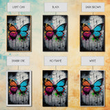 Graffiti Butterfly Art, Framed Canvas Print, Large Wall Art, Contemporary Punk Art, Butterflies, Pop Art, Paint Splatter Art