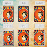 Portrait of a Geisha, Pop Art Style, Art Deco Sunburst, Framed Canvas Print