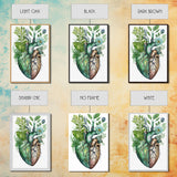 Florapunk Heart, Anatomical Heart Painting Canvas Print, Watercolor Heart, Human Heart, Pond Heart, Marsh Painting, Waterlily, Lily pads