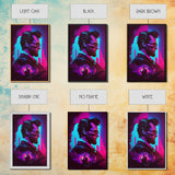 Synthwave Abraham Lincoln, Wall Art, Punk Rock Lincoln, Vampire Hunter, Goth Art, Retro Vibes Wall Art