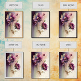 Vintage Style Framed Canvas Art  // Vintage Floral Print // Vintage White Roses Painting // Still Life Botanical Farmhouse print // Flower