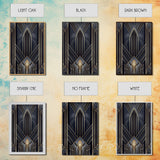 Art Deco Wall art, Framed Canvas Print, Art Deco, Gold & blue art, Guest room art, Midcentury Modern, Stained glass art, Original painting