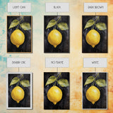 Lemon Wall Decor, Food Art, Fruit Wall Art, Kitchen Wall Art, Minimalist Wall Art, Wall Decor, Canvas Print, Wall Art, Framed Canvas Art