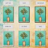 Orange Plant In Can Wall Decor, Fruit Wall Art, Kitchen Wall Art, Minimalist Wall Art, Wall Decor, Canvas Print, Wall Art, Framed Canvas Art