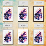 Grand Piano Wall Art, Musical Instrument Print, Studio Art, Framed Canvas Print, Piano Art, Baby Grand Piano