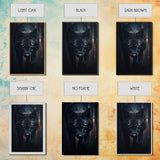 Wolf Print, Black Wolf On The Hunt, Framed Canvas Art