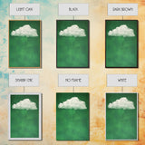 Dark Green Rain Cloud Wall Art, Framed Canvas Or Poster Print, Abstract Art Print, Minimalist Wall Decor, Maximalist Decor, Emerald Green
