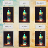Miniature world in a bottle canvas print, high fantasy wall art, magical wall art, ready to hang wall art