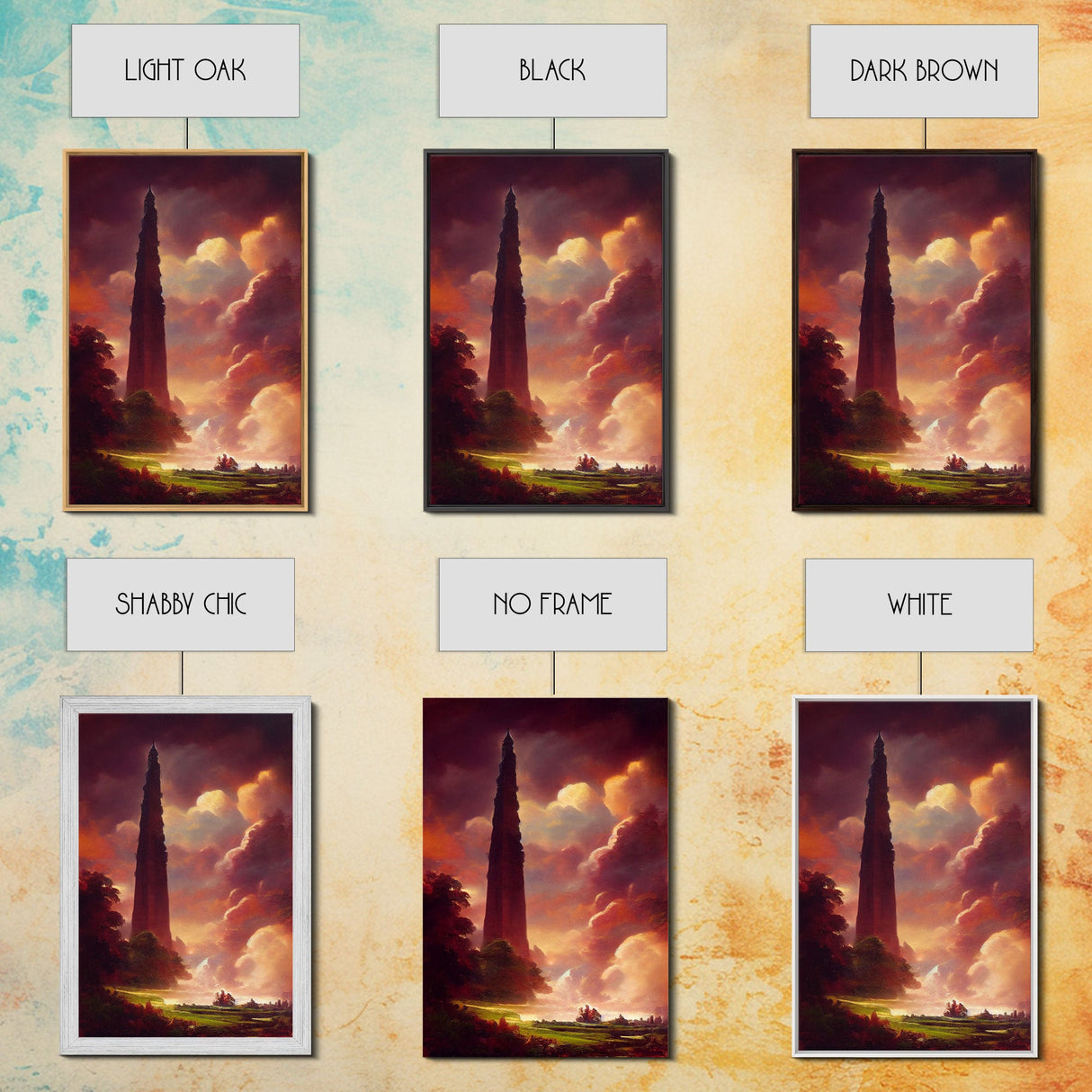 Dark Tower, High Fantasy Art Canvas Print, unique wall art, fantasy concept art
