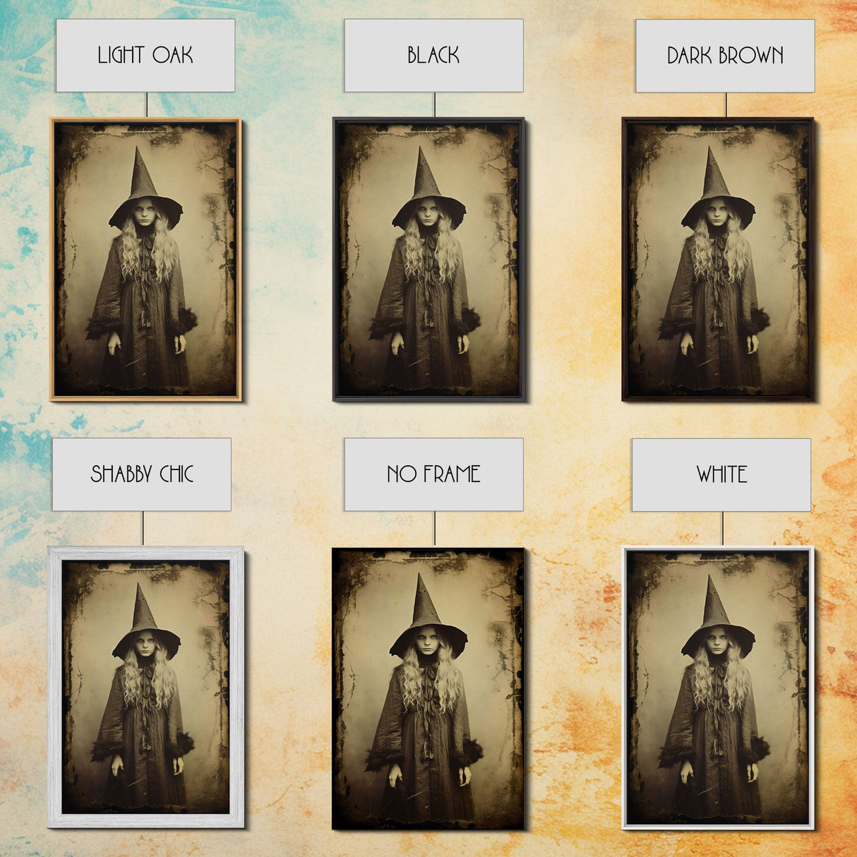 Witch Wall Decor, Dark Art Print, Horror Art Print, Weird Art Print, Canvas Print, Wall Art, Vertical Print, Home Decor, Wall Decor