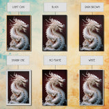 Dragon Art, Sculpture Wall Art, Asian Decor, Canvas Print, Wall Art, Vertical Print, Gift For Couples, Dorm Room Art, Living Room Prints