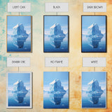 Seascape Wall Print, Iceberg Wall Art, Iceland Wall Art, Canvas Print, Wall Art, Vertical Art, Living Room Wall Art, Gift Ideas, Room Decor