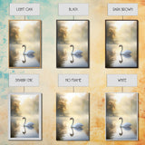 Swan Print, Bird Art, Animal Wall Art, Lake Art Print, Canvas Print, Wall Art, Vertical Art, Couples Gift, Lake House Wall Art, RV Decor