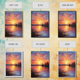 Sunset Wall Art, River Art Print, Landscape Wall Art, Nature Print, Canvas Print, Wall Art, Vertical Art, Going Away Gift, Over Bed Wall Art
