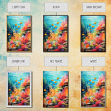 Under The Sea, Canvas Print, Wall Art, Vertical Art, Ocean Nursery Art, Nautical Wall Art, Home Decor Prints, Gift For Friend, Dorm Room Art