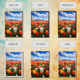 Tulips Wall Print, Flower Art Print, Vibrant Wall Art, Canvas Print, Wall Art, Vertical Art, Teacher Gift, Above Bed Decor, Office Prints