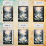 Lake Wall Art, Lotus Wall Print, Sunset Print, Canvas Print, Wall Art, Vertical Art, Birthday Gift, Country Home Art, Bedroom Teen Girl Art